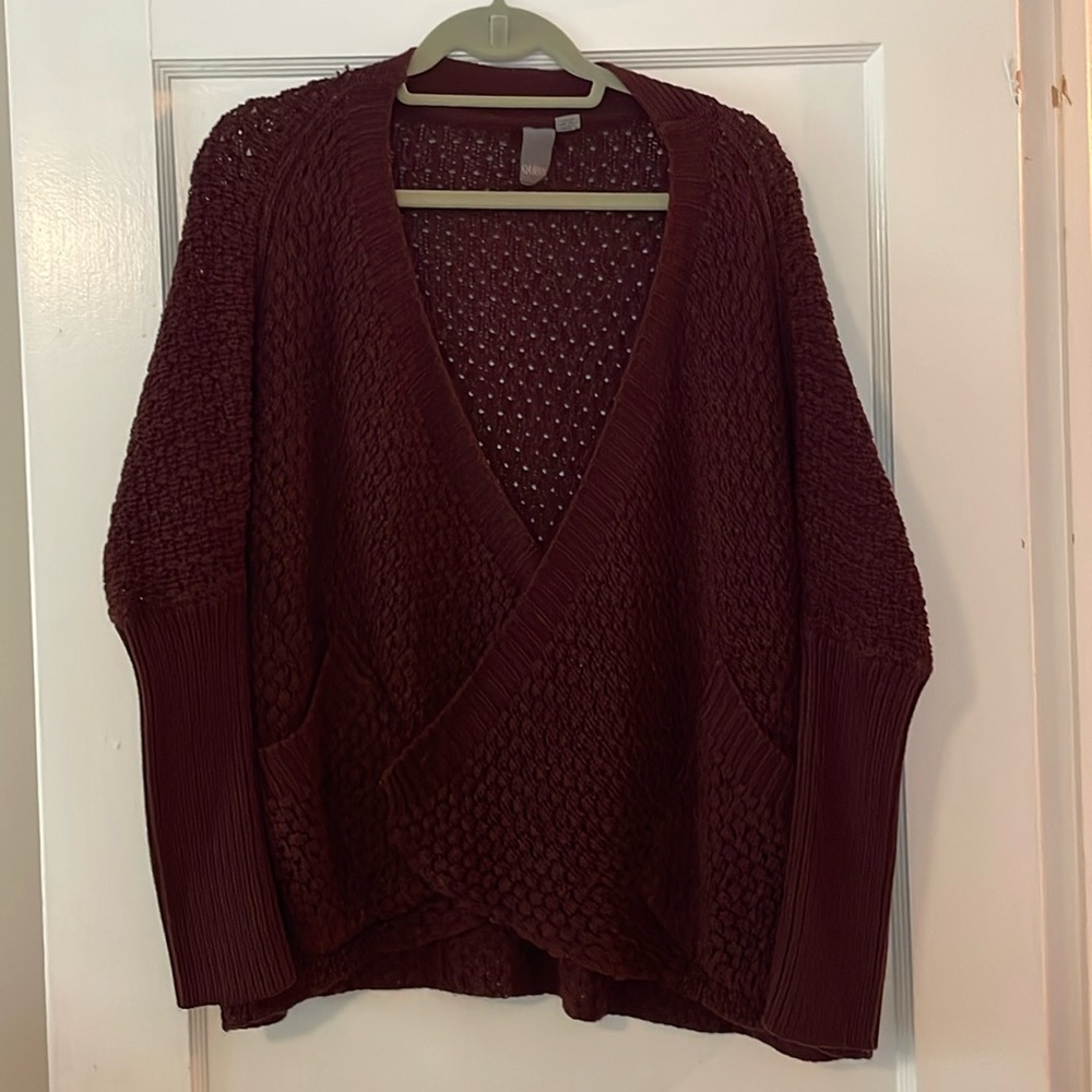 Quinn maroon knit sweater